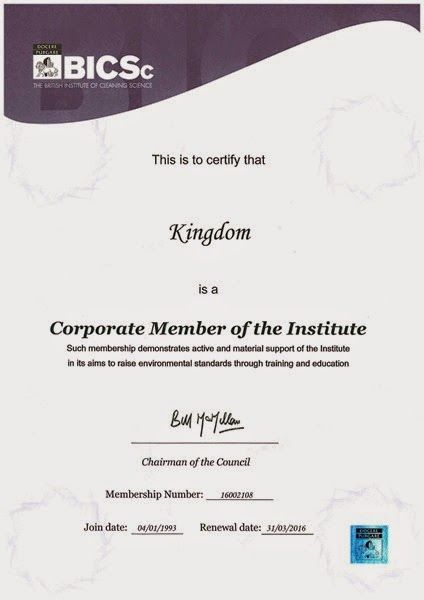 Kingdom BICSc Certificate 2015