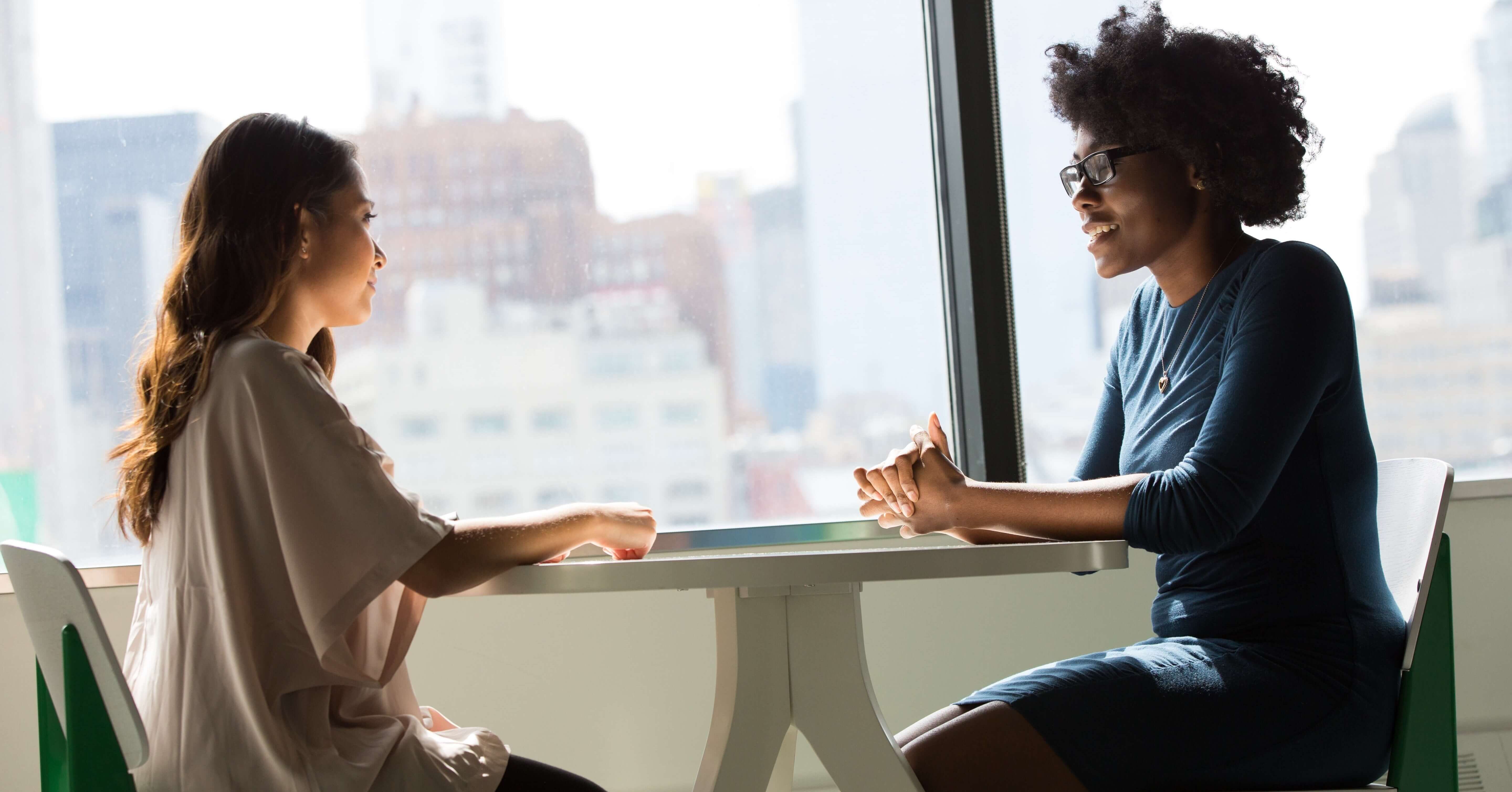 two people having an interview